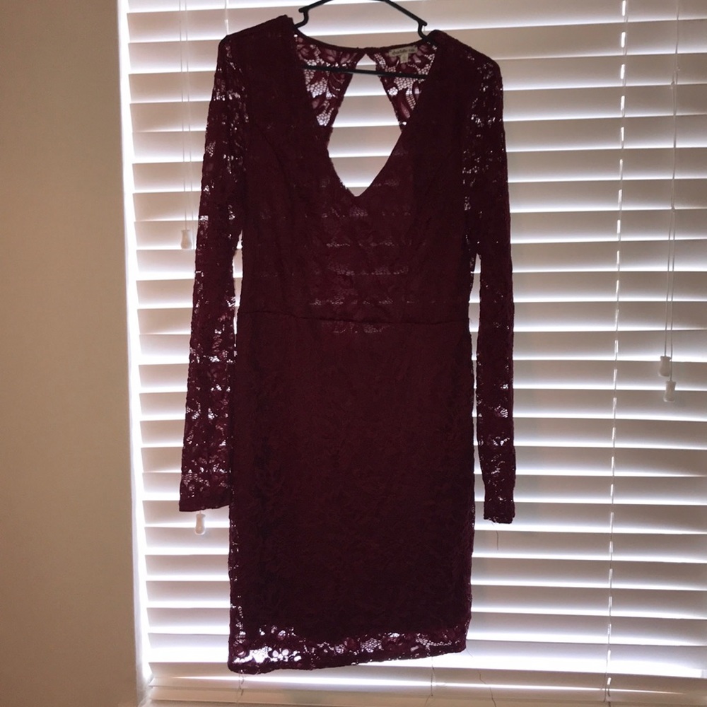 Dark red dress